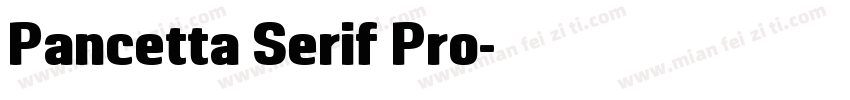 Pancetta Serif Pro字体转换